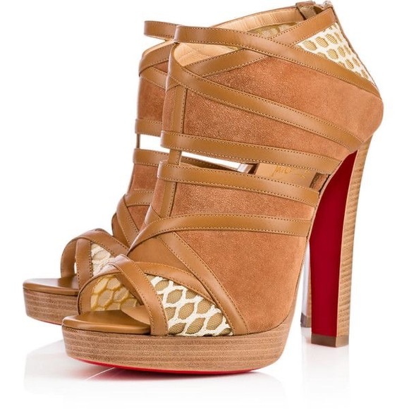 Christian Louboutin Shoes - Christian Louboutin Commandanta Suede/Mesh Booties